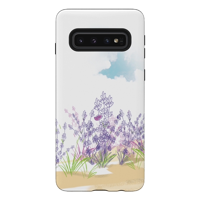 Galaxy S10 StrongFit Lavender flower by Bledi