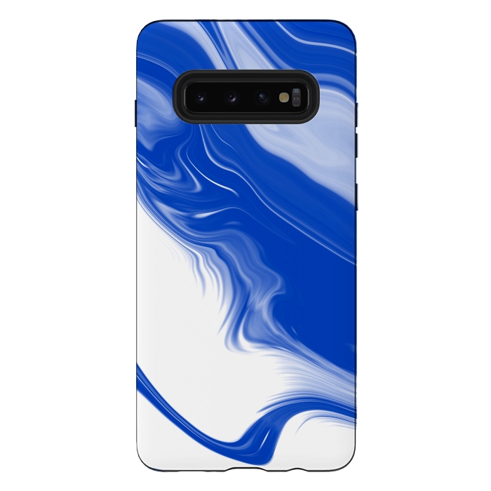 Galaxy S10 plus StrongFit Blue Waves by Ashley Camille