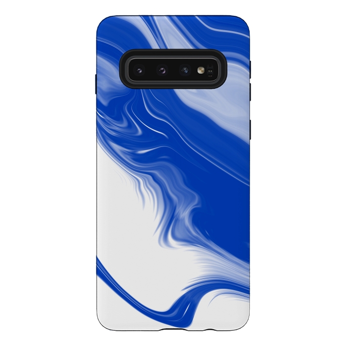 Galaxy S10 StrongFit Blue Waves by Ashley Camille