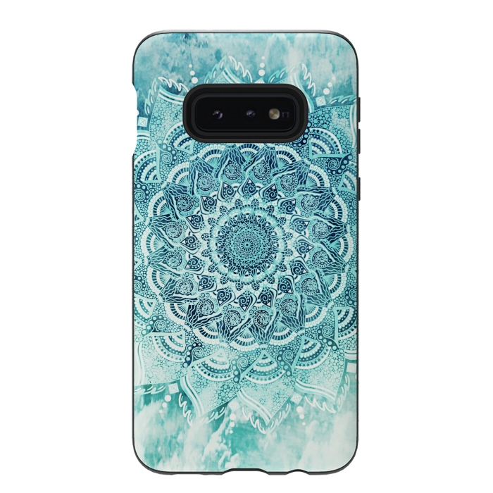 Galaxy S10e StrongFit Mandala turquoise by Jms