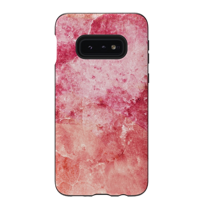 Galaxy S10e StrongFit Pink peach marble art by Oana 