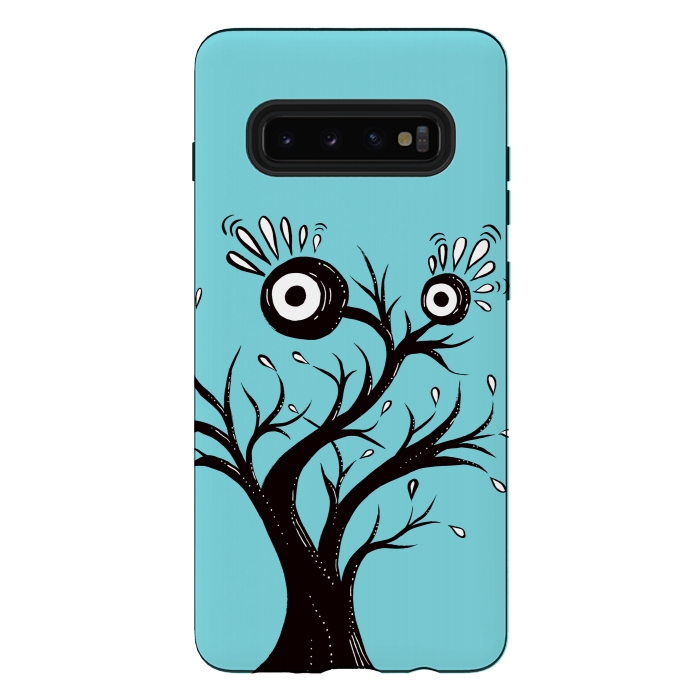 Galaxy S10 plus StrongFit Tree Monster Weird Ink Drawing by Boriana Giormova