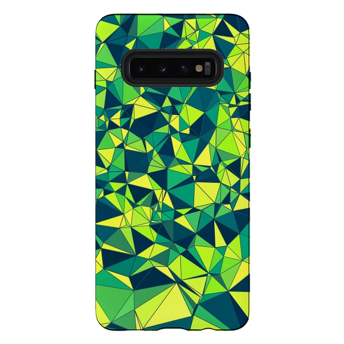 Galaxy S10 plus StrongFit Green Low Poly Design by Art Design Works