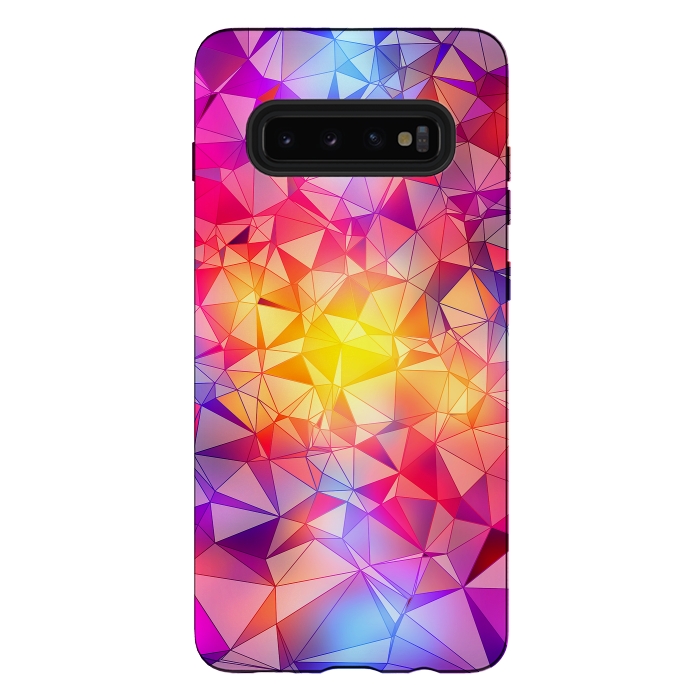 Galaxy S10 plus StrongFit Colorful Low Poly Design by Art Design Works