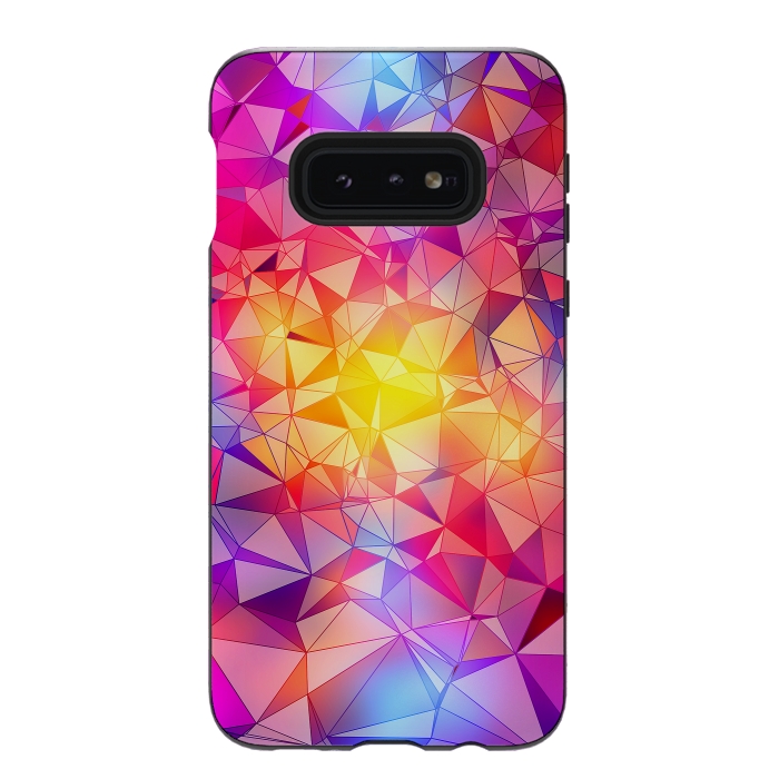 Galaxy S10e StrongFit Colorful Low Poly Design by Art Design Works