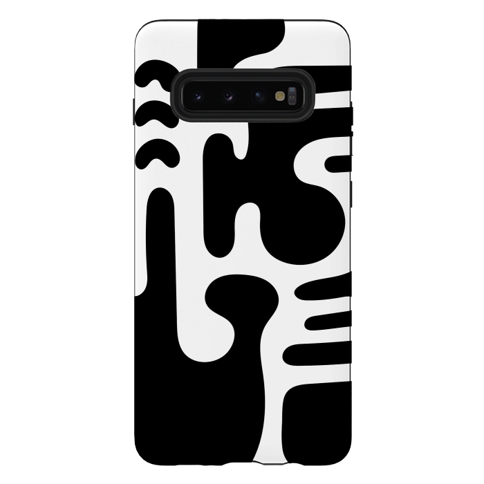 Galaxy S10 plus StrongFit Shapes in Black by Majoih