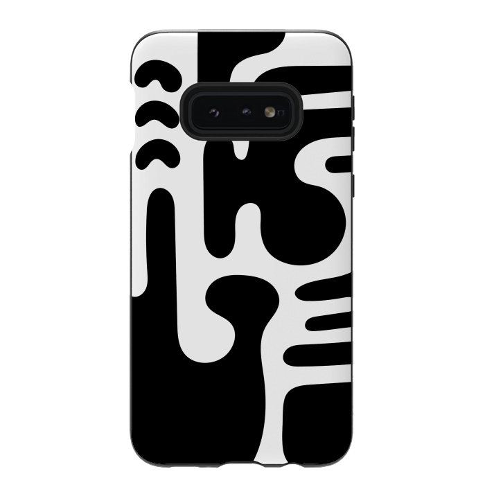 Galaxy S10e StrongFit Shapes in Black by Majoih