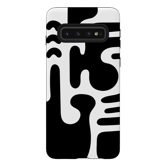 Galaxy S10 StrongFit Shapes in Black by Majoih