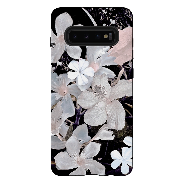 Galaxy S10 plus StrongFit Dark flowers II by Susanna Nousiainen
