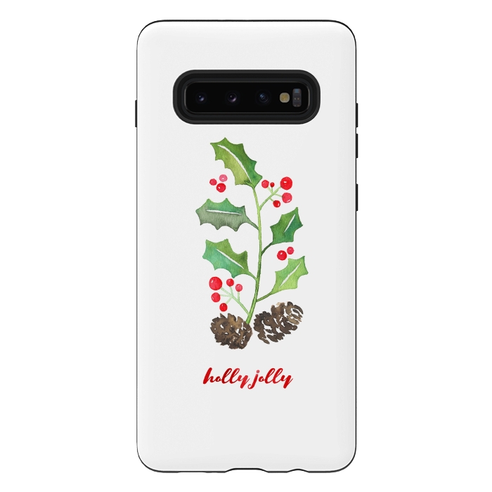 Galaxy S10 plus StrongFit Holly Jolly by Noonday Design