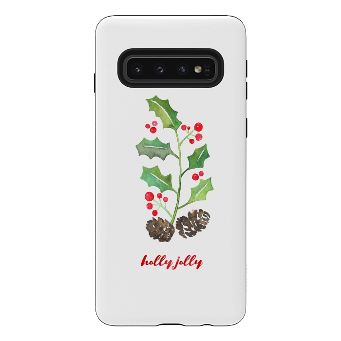 Galaxy S10 StrongFit Holly Jolly by Noonday Design