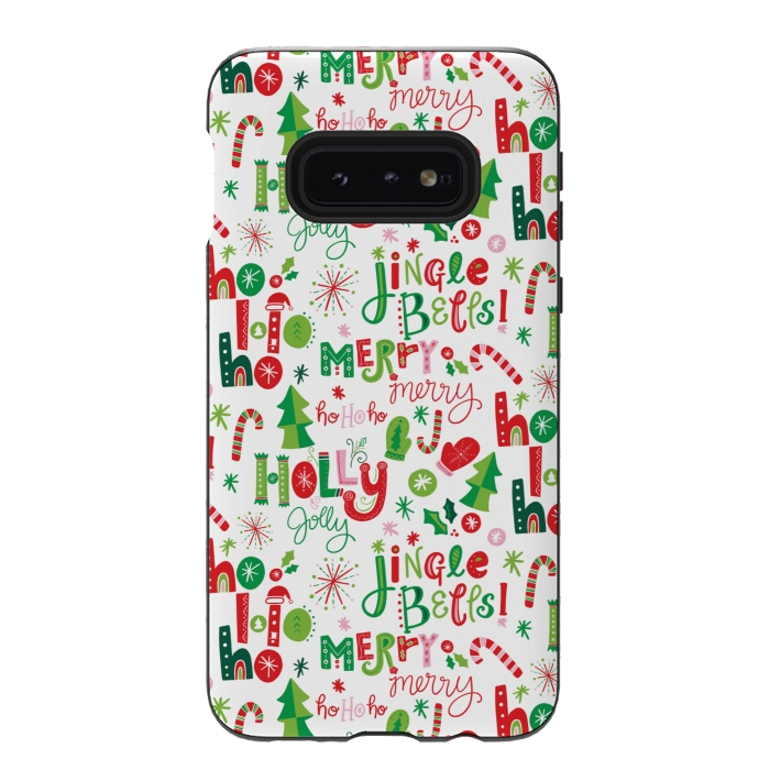 Galaxy S10e StrongFit Festive Christmas Lettering by Noonday Design