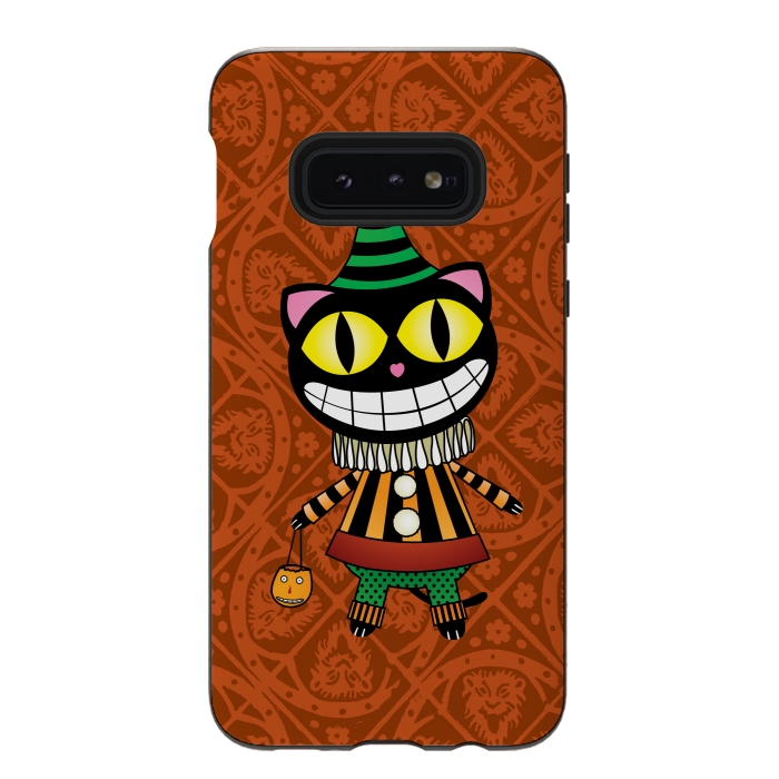 Galaxy S10e StrongFit Cassiues Harlequin Cat by Mangulica