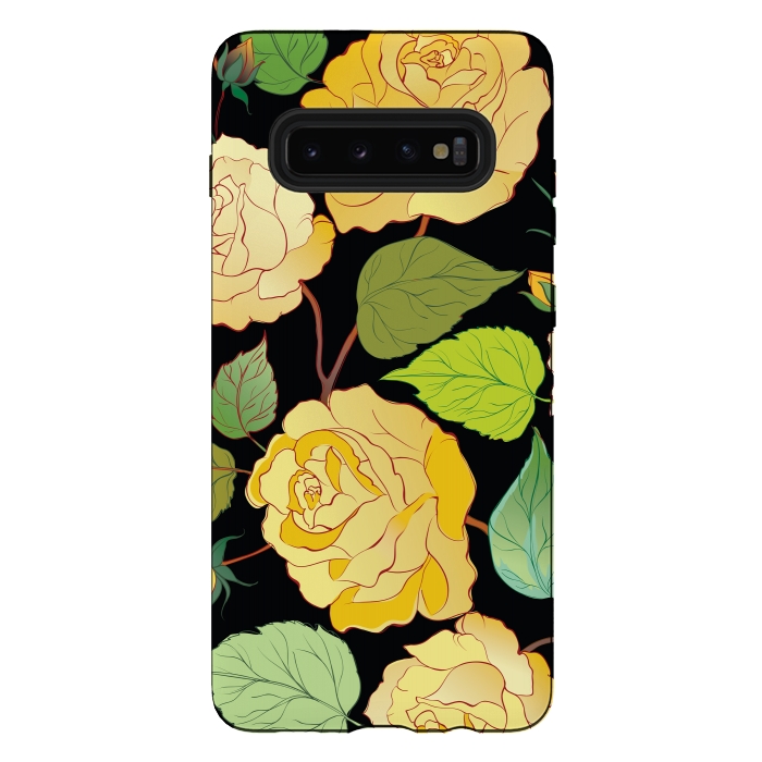 Galaxy S10 plus StrongFit Colorful Roses 3 by Bledi