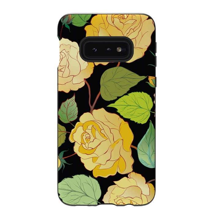 Galaxy S10e StrongFit Colorful Roses 3 by Bledi