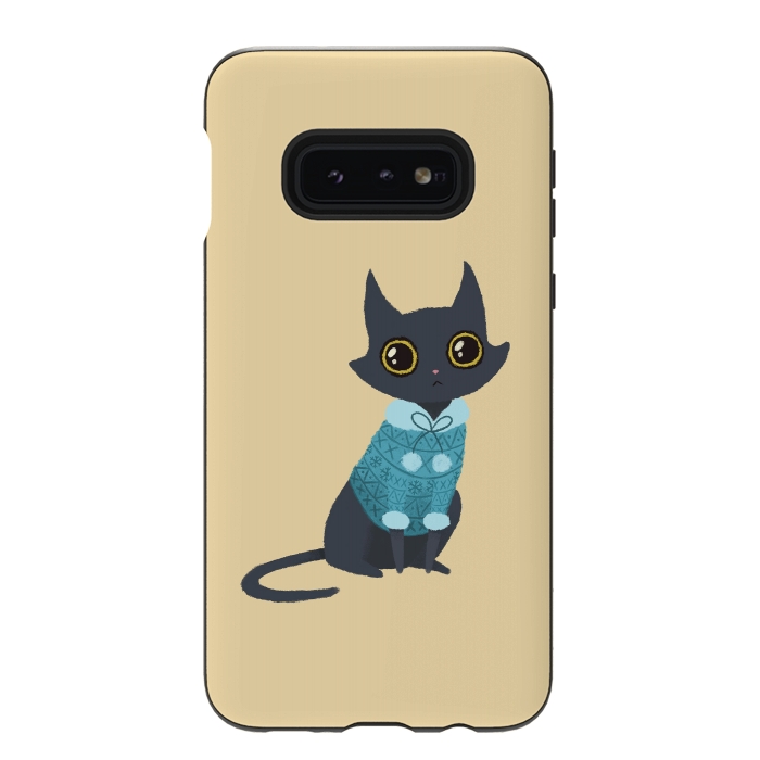 Galaxy S10e StrongFit Cozy cat by Laura Nagel