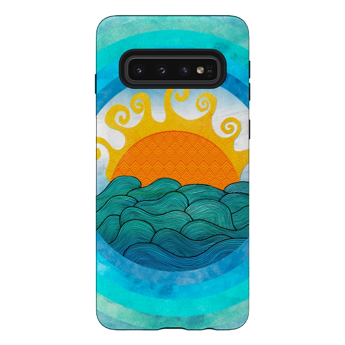 Galaxy S10 StrongFit Nautical Day by Pom Graphic Design