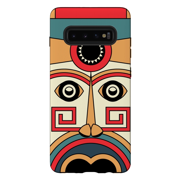 Galaxy S10 plus StrongFit aztec mayan mask by TMSarts