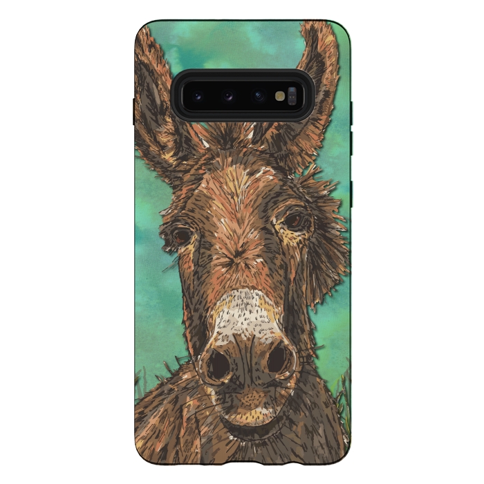 Galaxy S10 plus StrongFit Little Brown Donkey by Lotti Brown