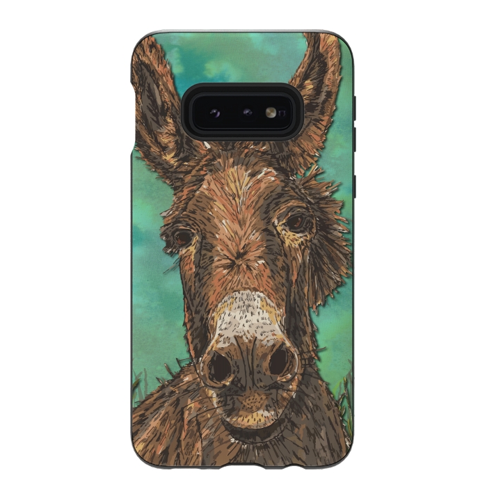 Galaxy S10e StrongFit Little Brown Donkey by Lotti Brown