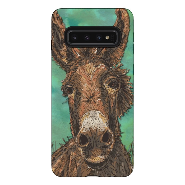 Galaxy S10 StrongFit Little Brown Donkey by Lotti Brown