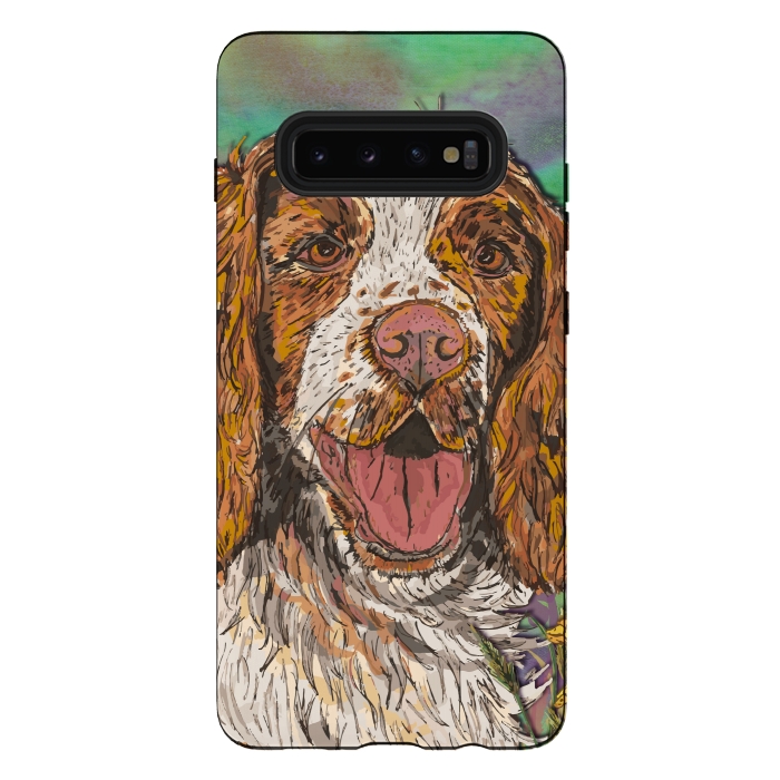 Galaxy S10 plus StrongFit Spaniel by Lotti Brown