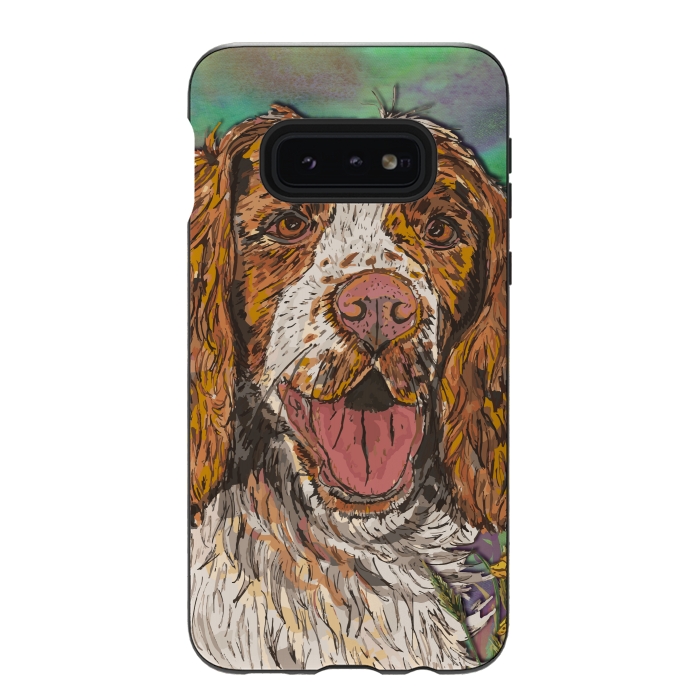 Galaxy S10e StrongFit Spaniel by Lotti Brown