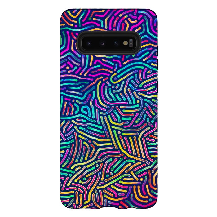 Galaxy S10 plus StrongFit Colorful Puzzle Pattern by Art Design Works