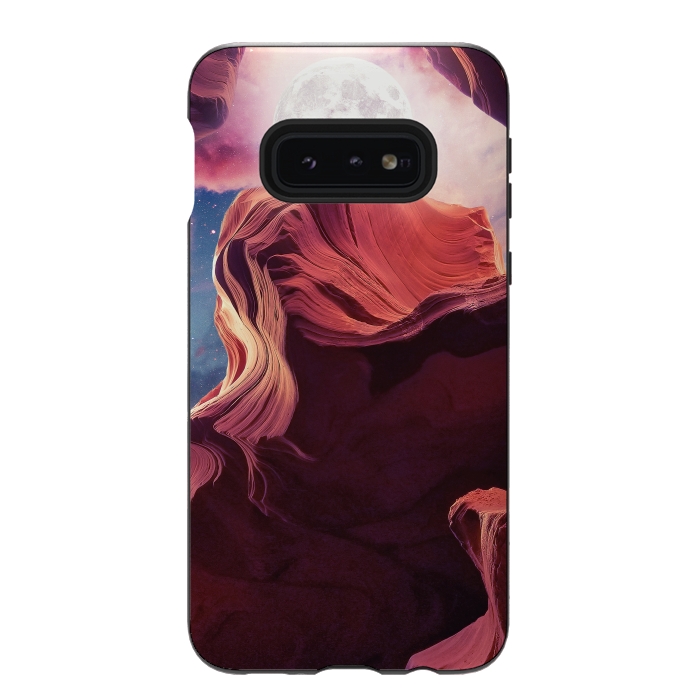 Galaxy S10e StrongFit Grand Canyon with Space & Full Moon Collage II by Art Design Works