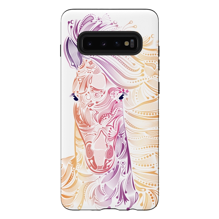 Galaxy S10 plus StrongFit tribal horse by Ancello