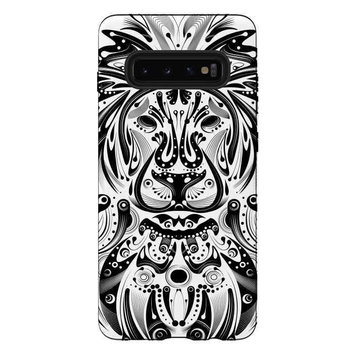 Galaxy S10 plus StrongFit tribal lion by Ancello