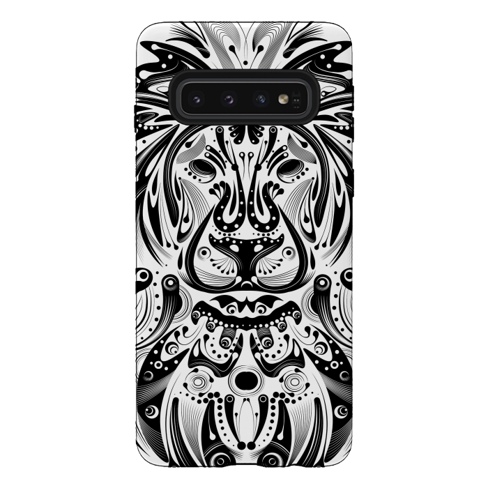 Galaxy S10 StrongFit tribal lion by Ancello