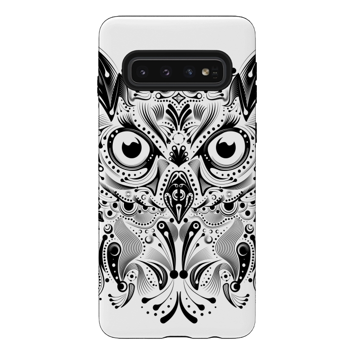 Galaxy S10 StrongFit tribal owl by Ancello