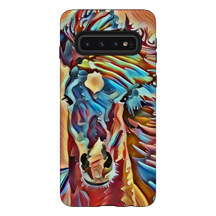 Galaxy S10 StrongFit abstract horse by Ancello