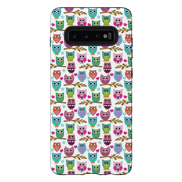 Galaxy S10 plus StrongFit happy owls by Ancello