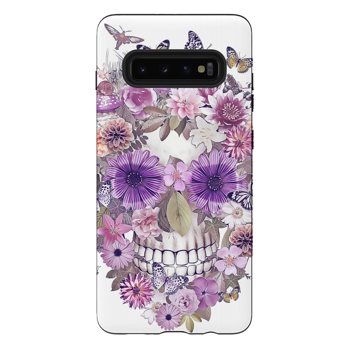 Galaxy S10 plus StrongFit flower skull by Ancello