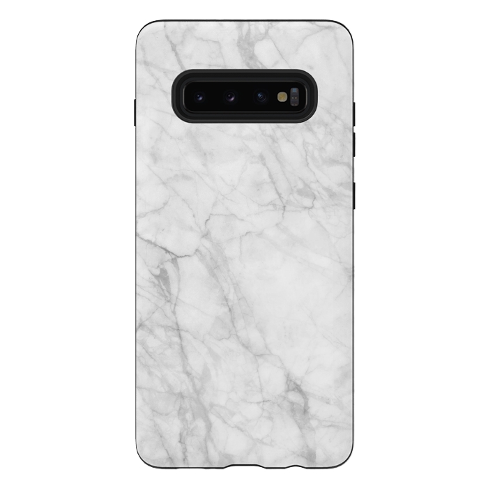 Galaxy S10 plus StrongFit White Marble IX by amini54