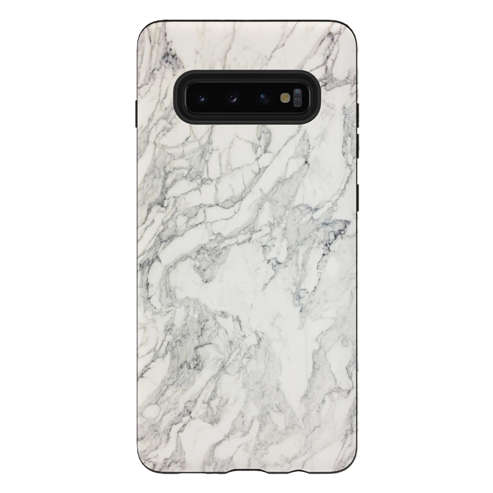 Galaxy S10 plus StrongFit White Marble X by amini54