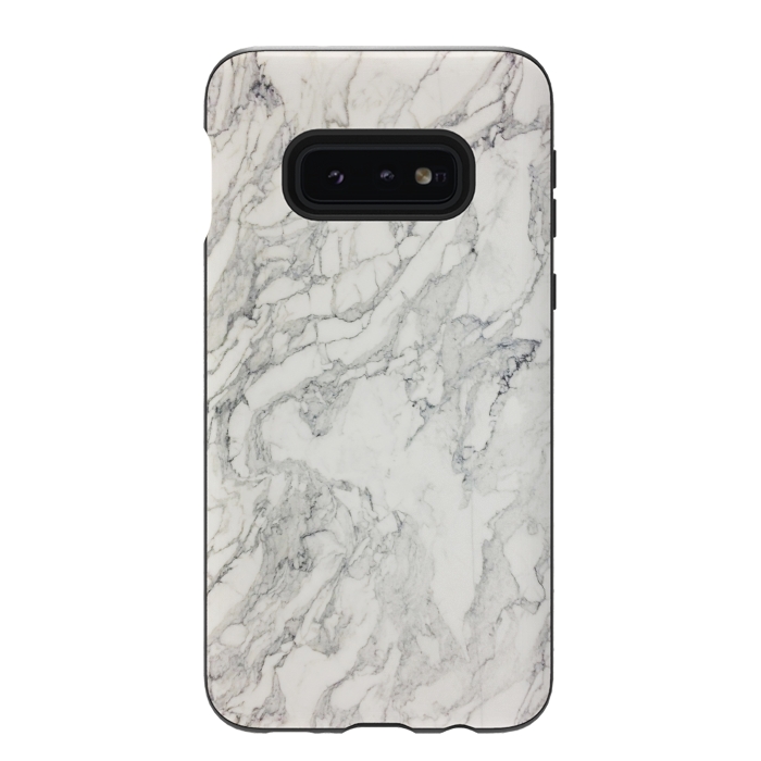 Galaxy S10e StrongFit White Marble X by amini54