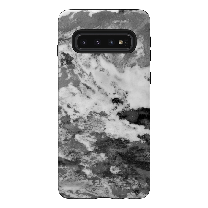 Galaxy S10 StrongFit Black and White Marble Mountain III by amini54