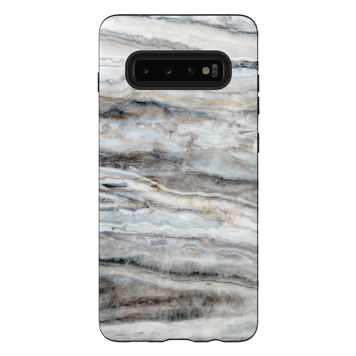 Galaxy S10 plus StrongFit Blue and White Marble I by amini54