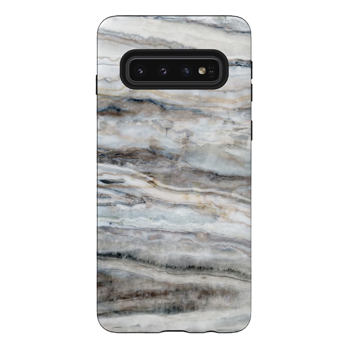 Galaxy S10 StrongFit Blue and White Marble I by amini54