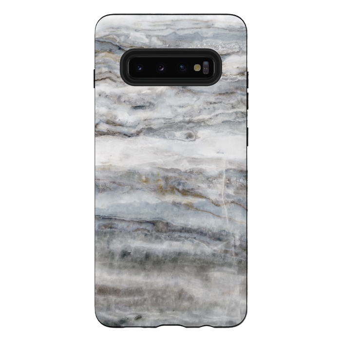 Galaxy S10 plus StrongFit Blue and White Marble II by amini54