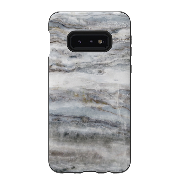 Galaxy S10e StrongFit Blue and White Marble II by amini54