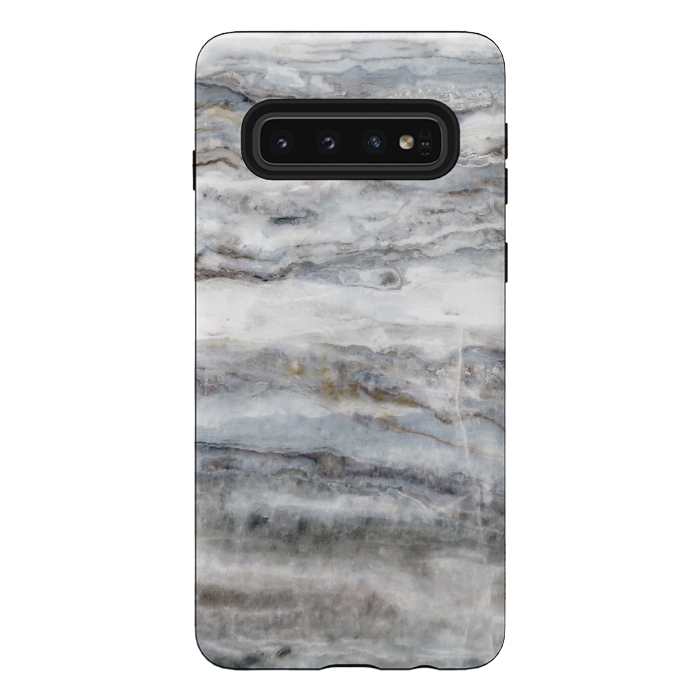 Galaxy S10 StrongFit Blue and White Marble II by amini54