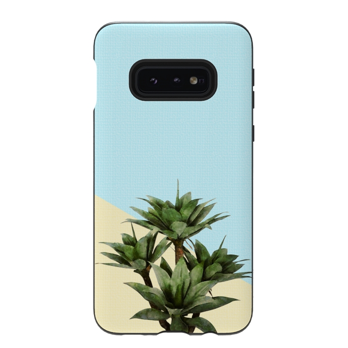Galaxy S10e StrongFit  Agave Plant on Lemon and Teal Wall by amini54