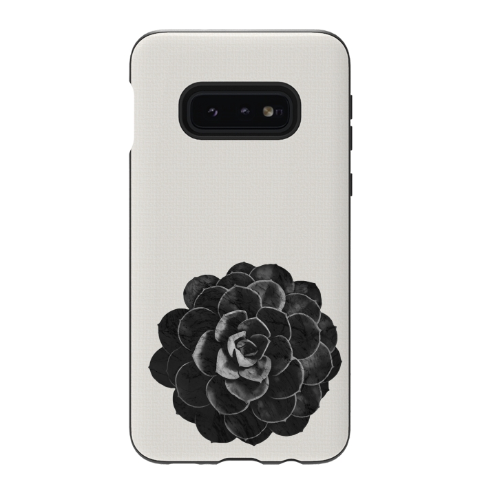 Galaxy S10e StrongFit Succulent Black Marble by amini54
