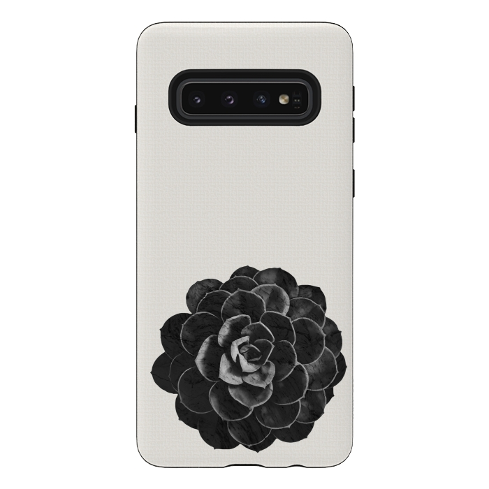 Galaxy S10 StrongFit Succulent Black Marble by amini54