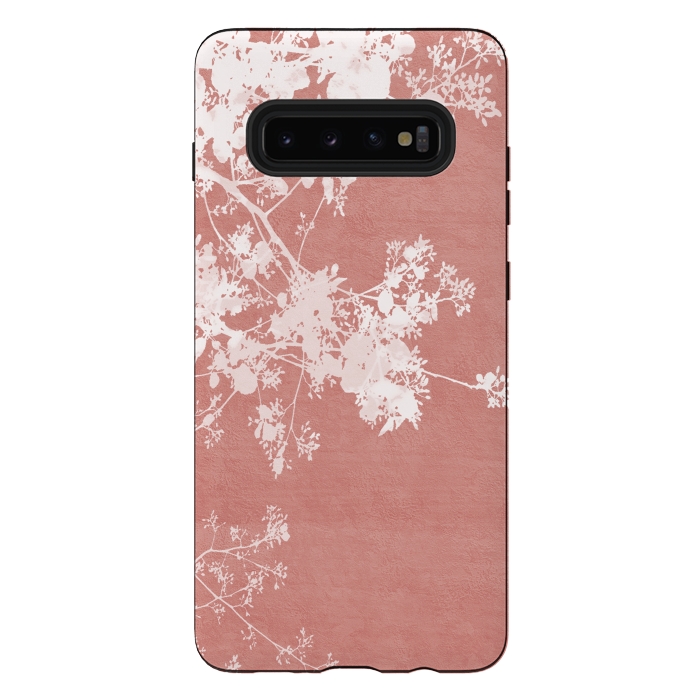 Galaxy S10 plus StrongFit  Flowering Tree on Red by amini54