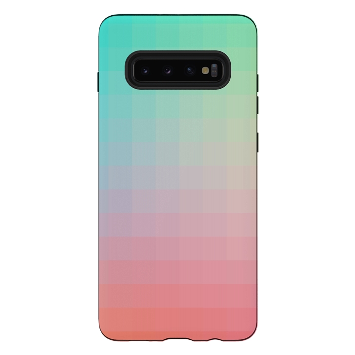 Galaxy S10 plus StrongFit Gradient, Pink and Teal by amini54